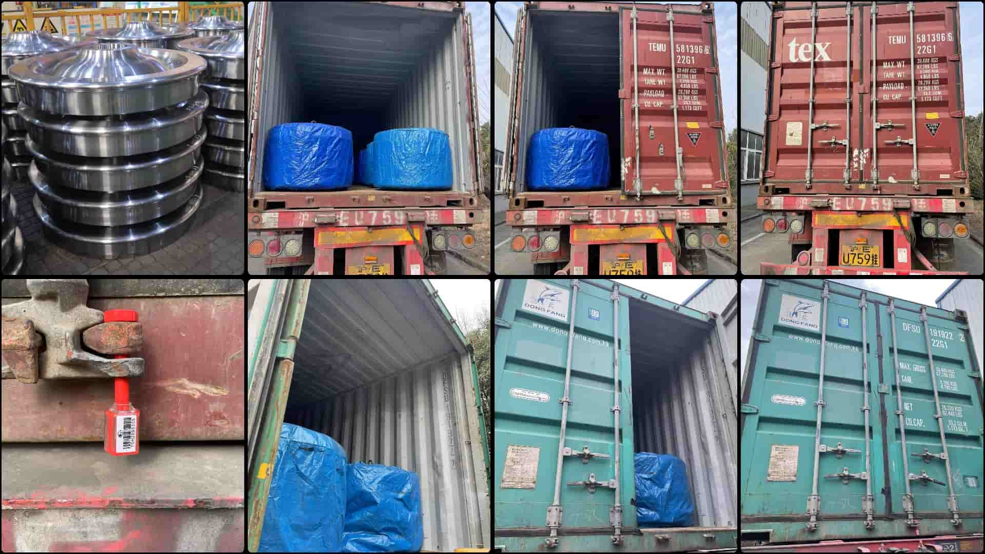 Shipment of rail wheels