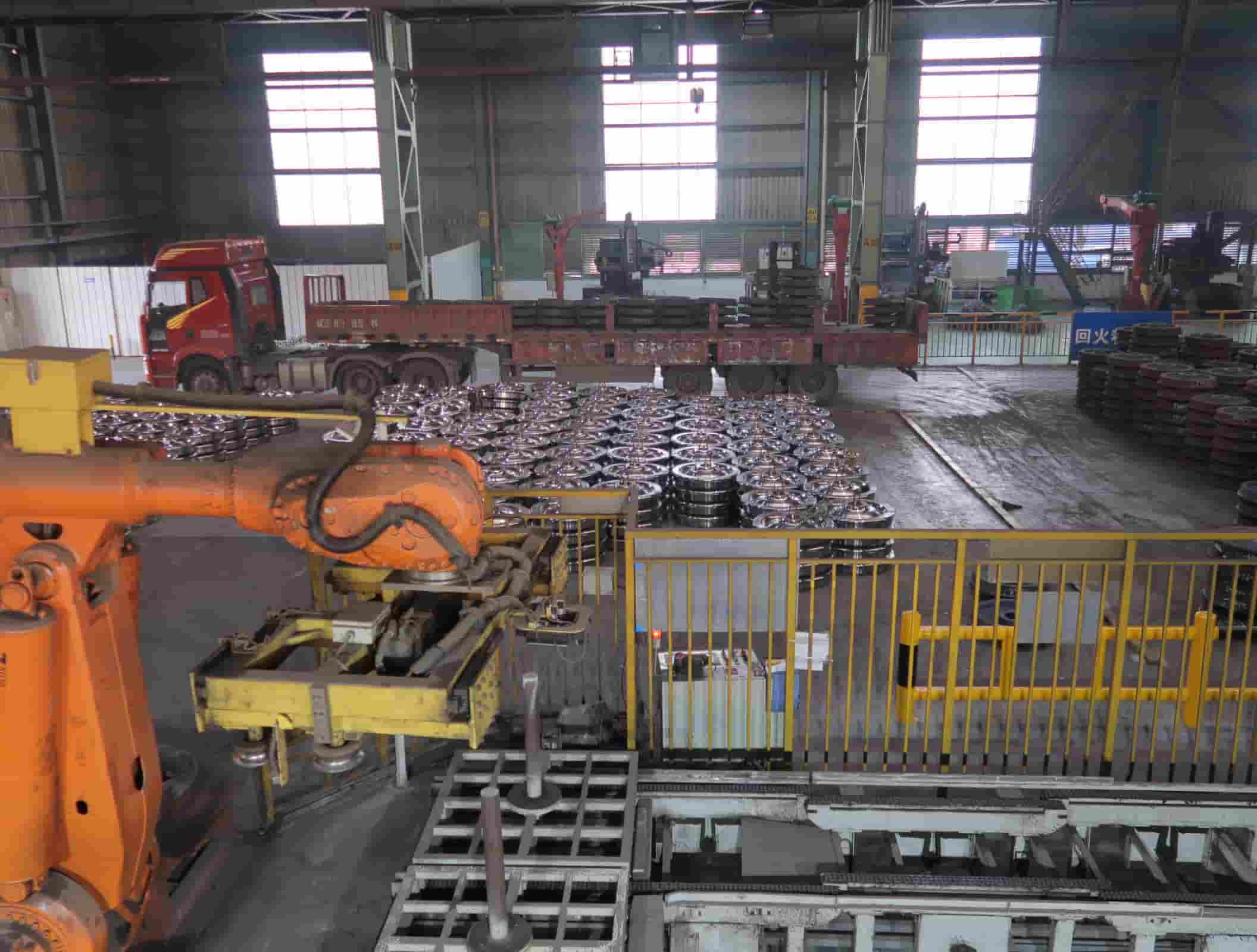 train wheel duction line